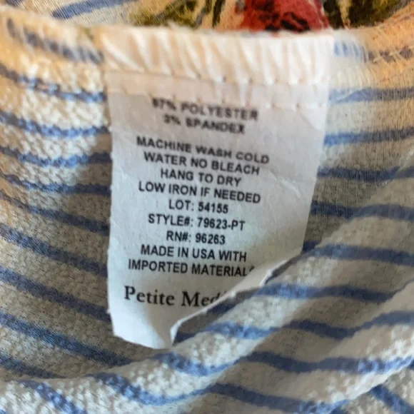 Tiffany & Grey : Striped Blouse - Petite Medium - Picture 8 of 8